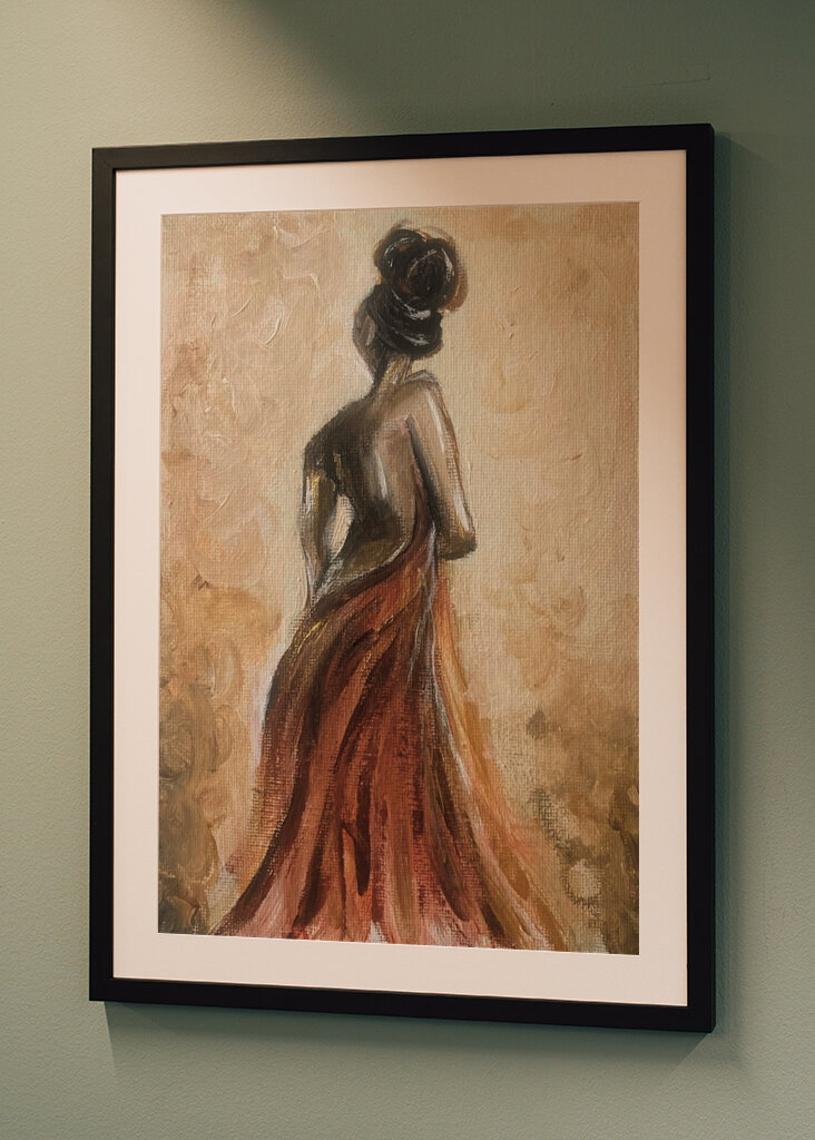 Gracious woman painting