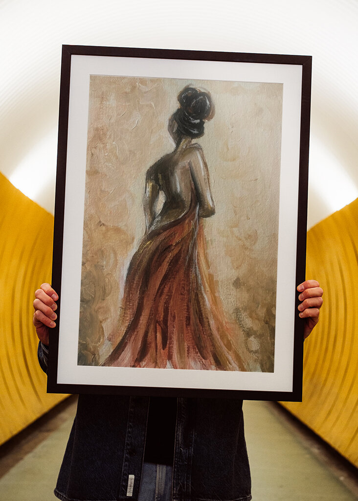 Gracious woman painting