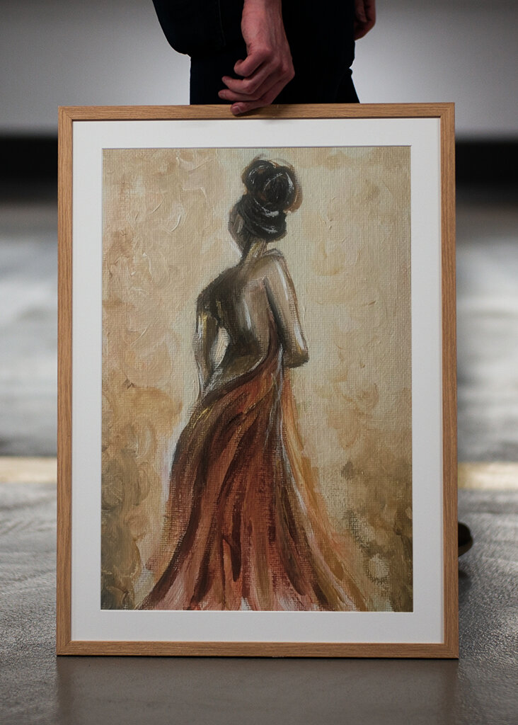 Gracious woman painting