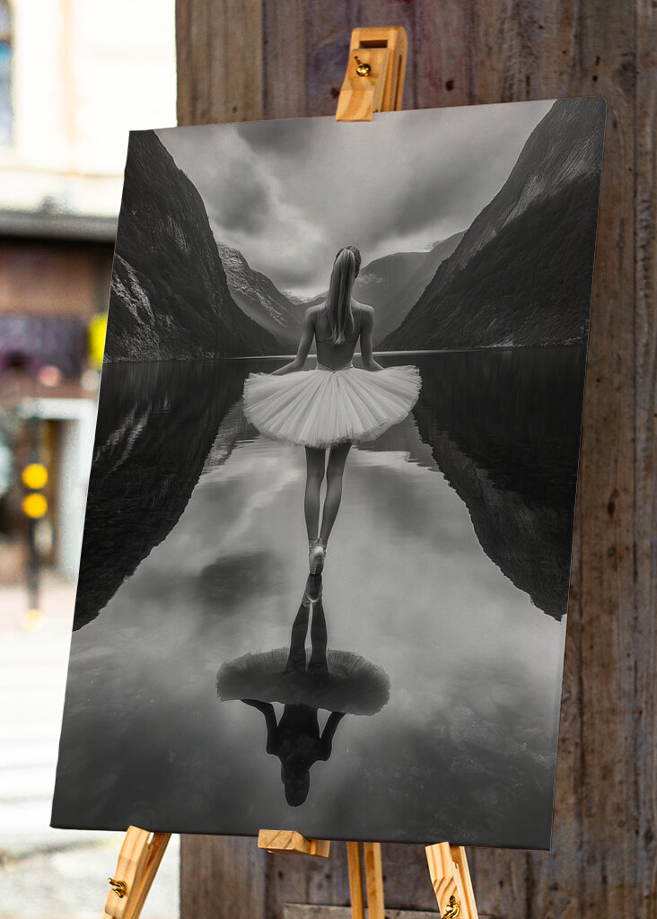 Ballet dancer in the fjords