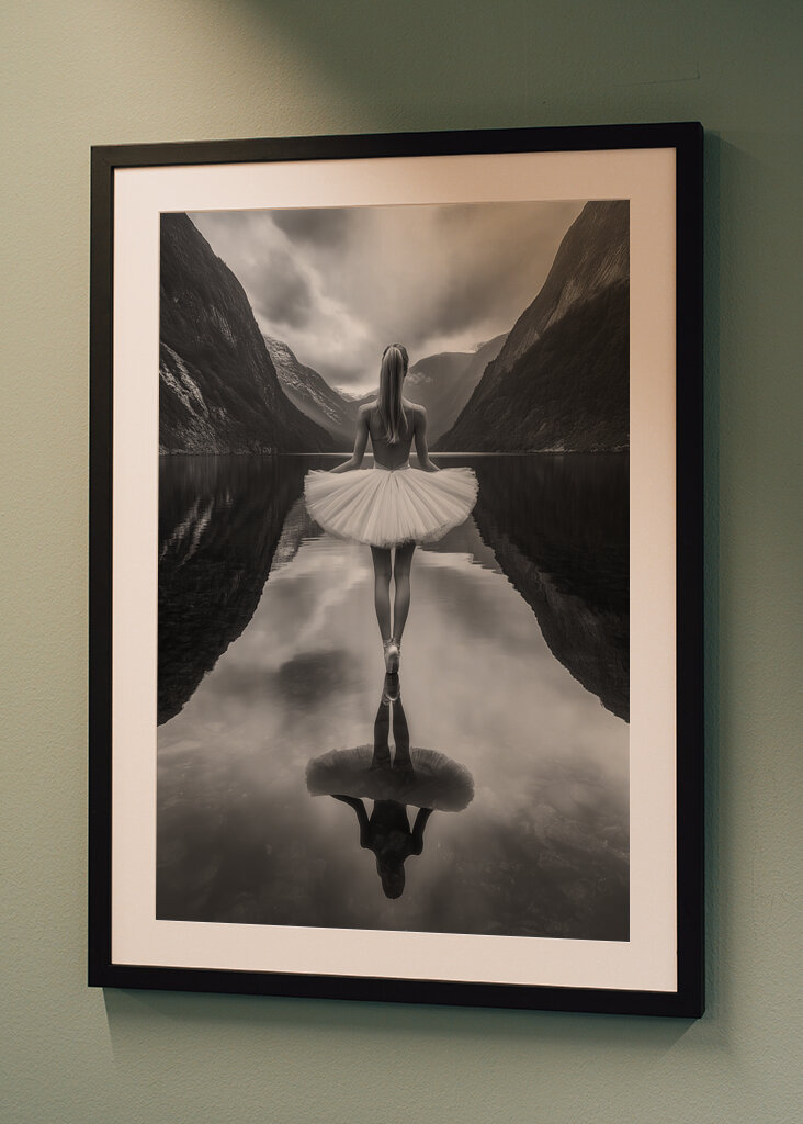 Ballet dancer in the fjords