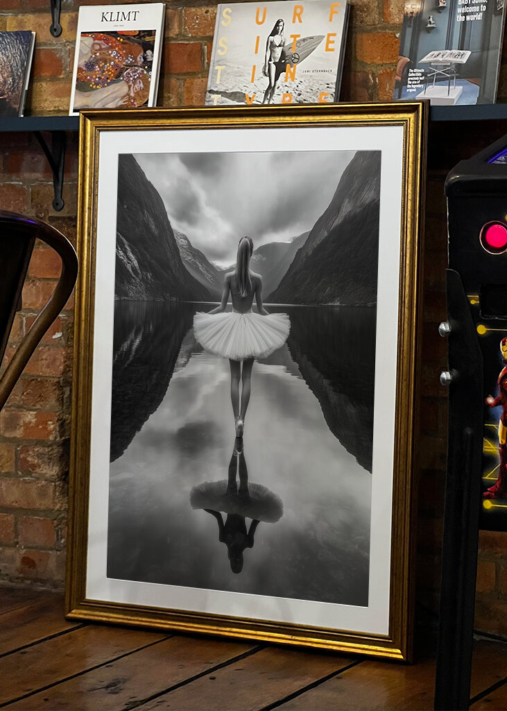 Ballet dancer in the fjords