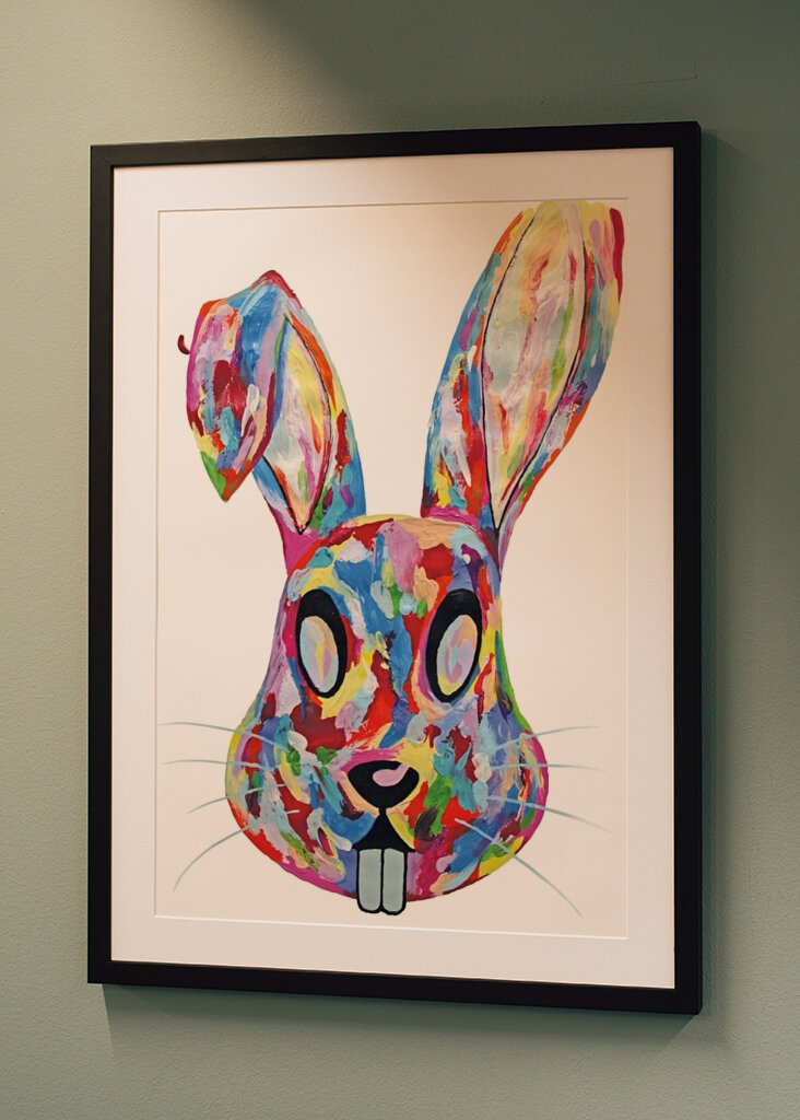 Crazy colorful bunny