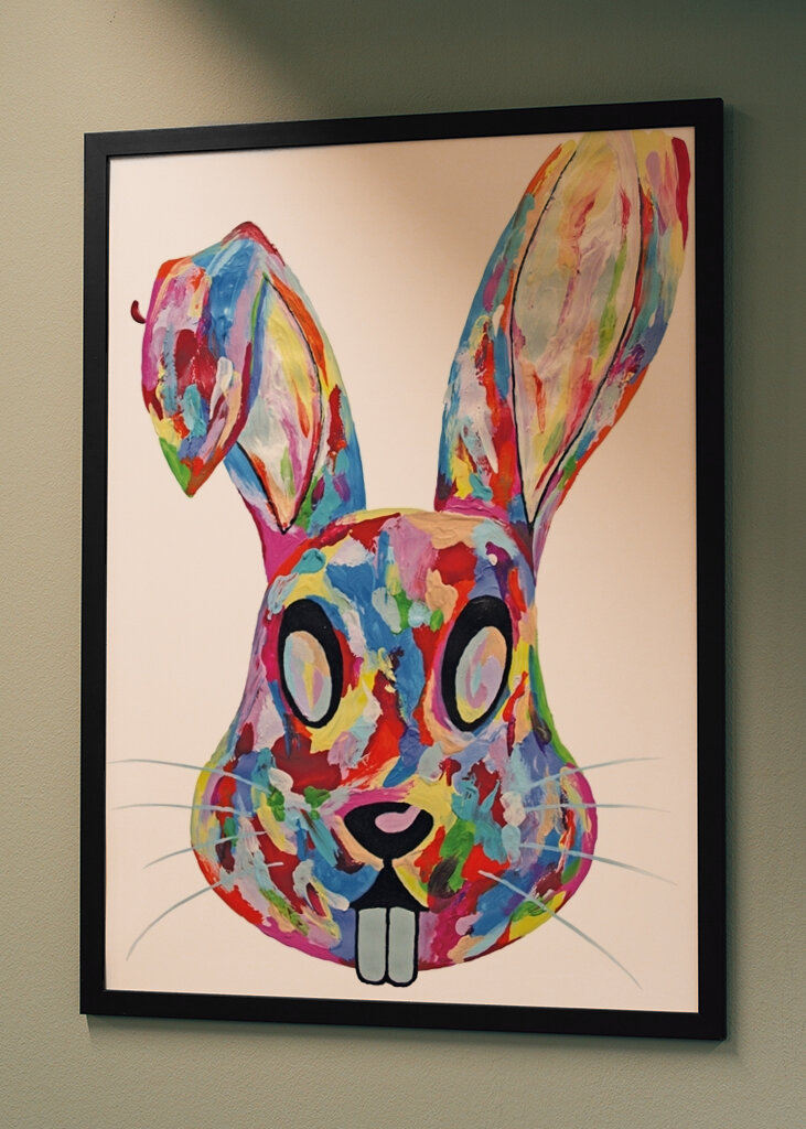 Crazy colorful bunny