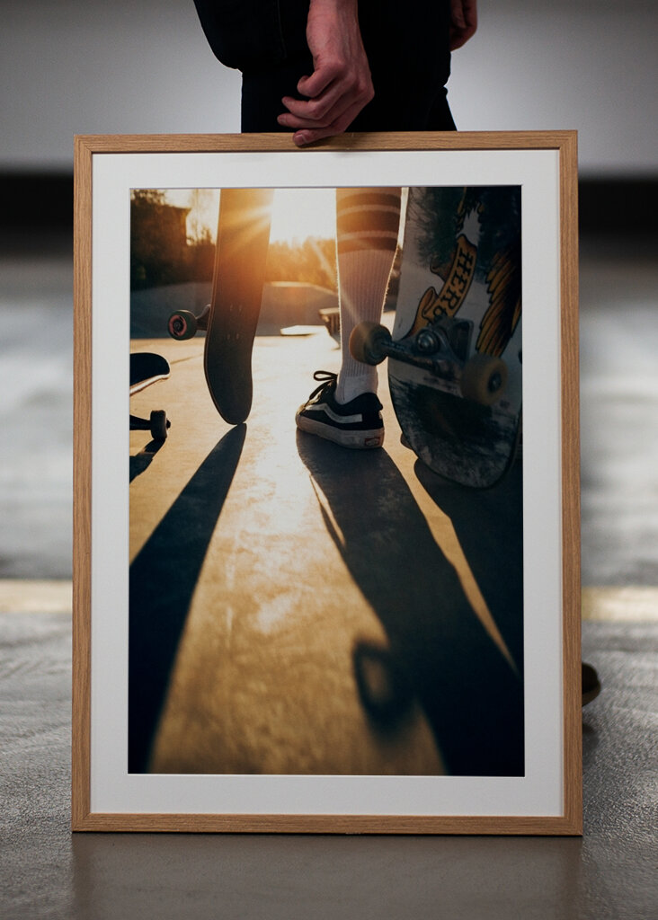 Skate in the evening sun