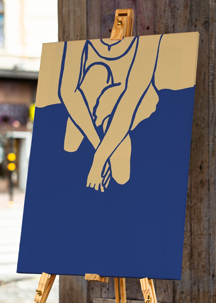 The feet in the water