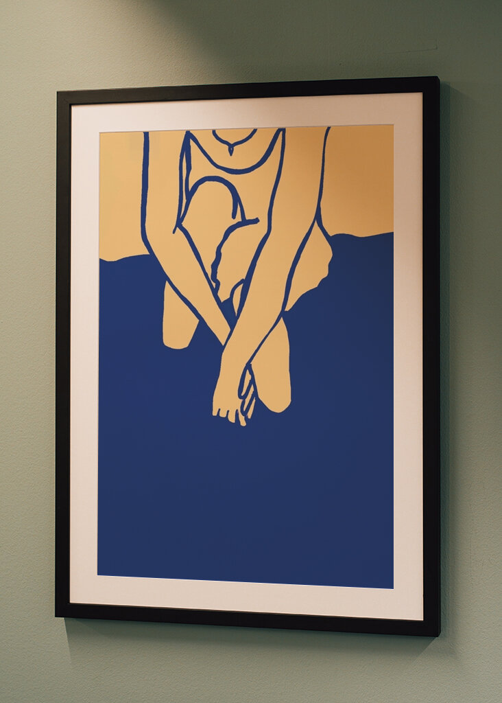 The feet in the water