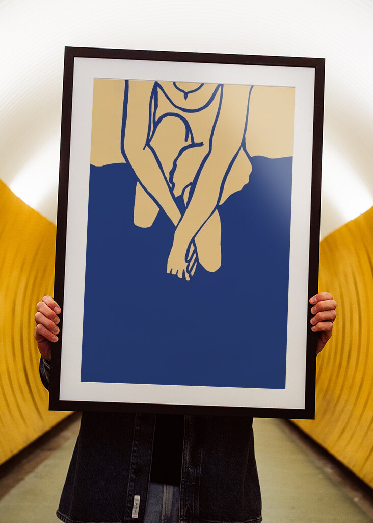 The feet in the water