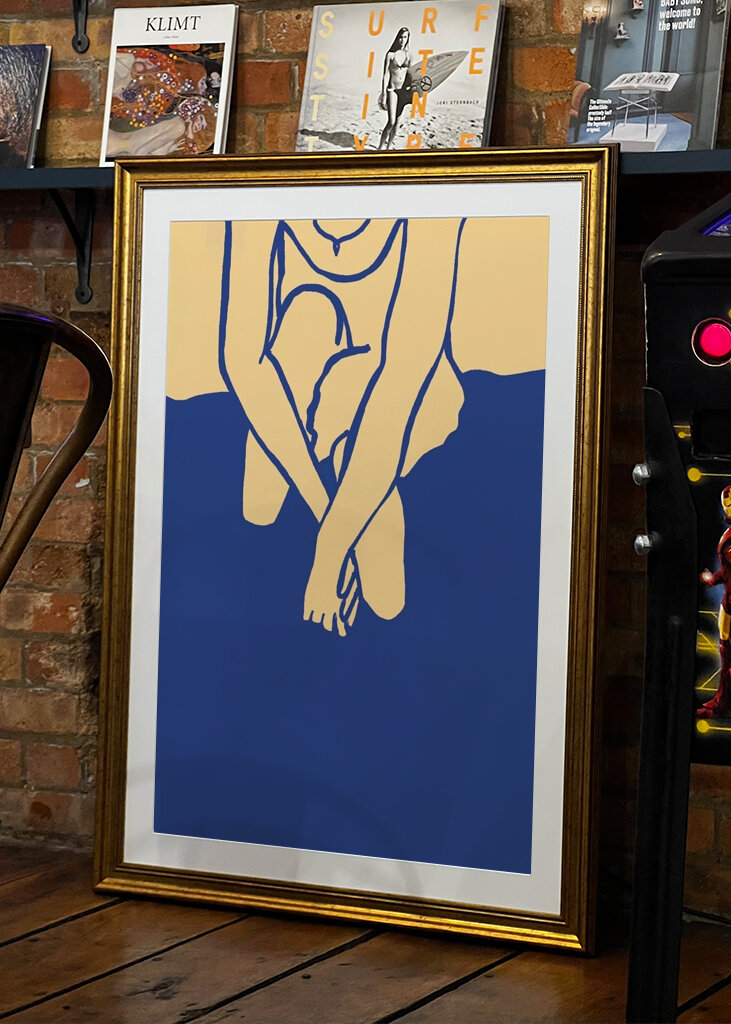 The feet in the water