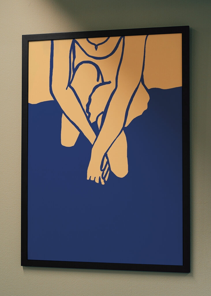 The feet in the water