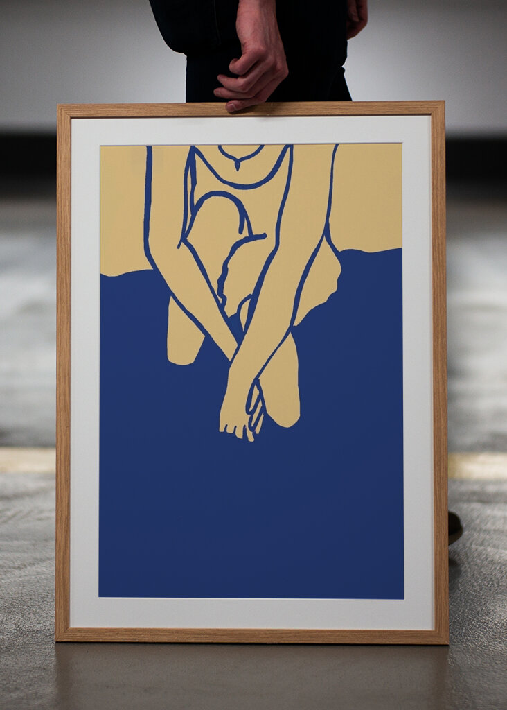 The feet in the water