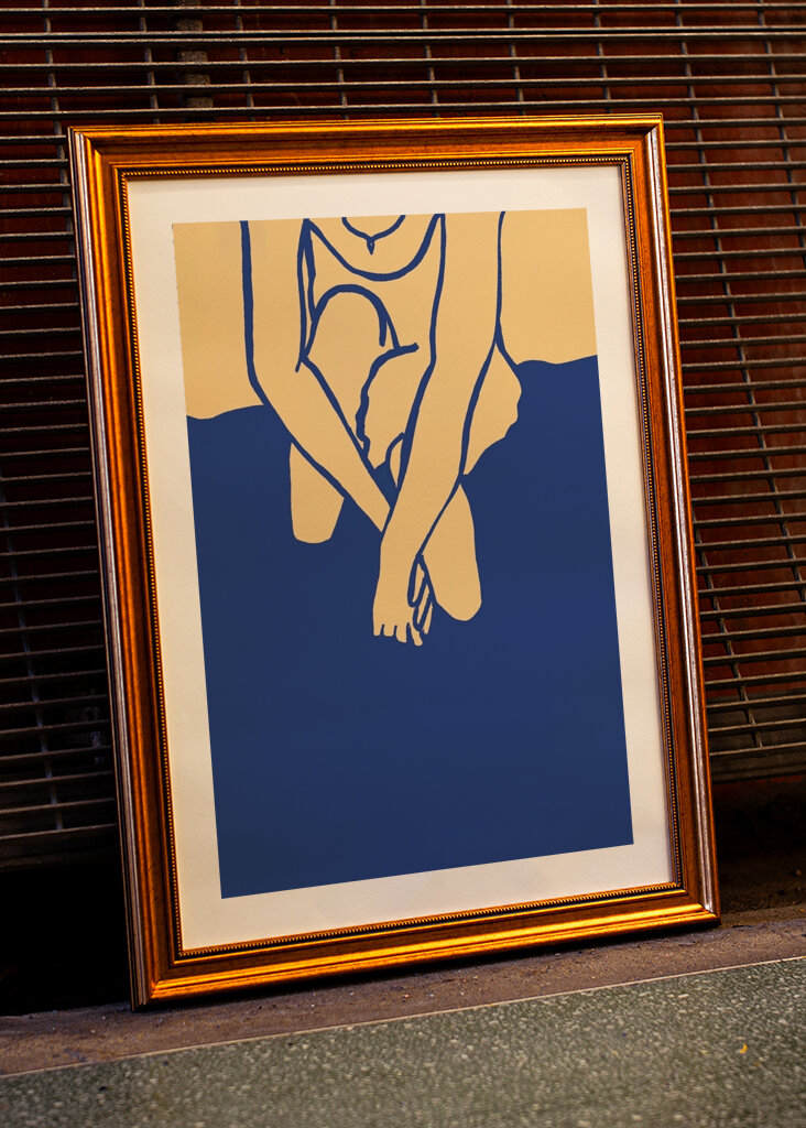 The feet in the water