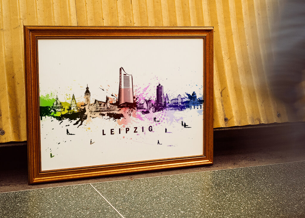 Leipzig Skyline – Farbenfrohes