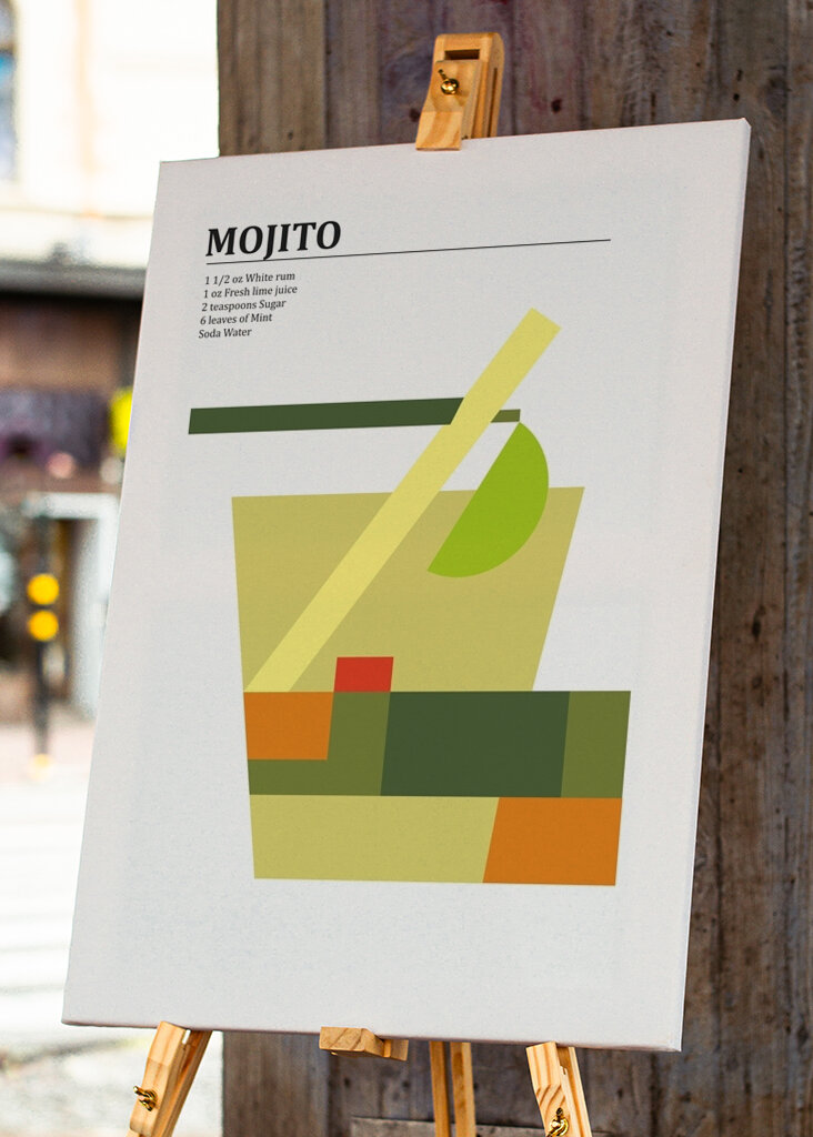 Cocktail Mojito Abstrakt