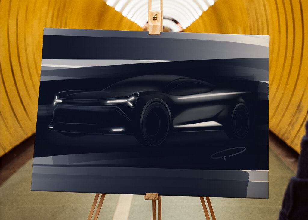 DARK CAR DESIGN SKETCH