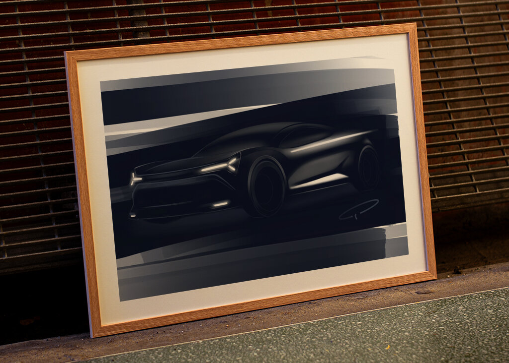 DARK CAR DESIGN SKETCH