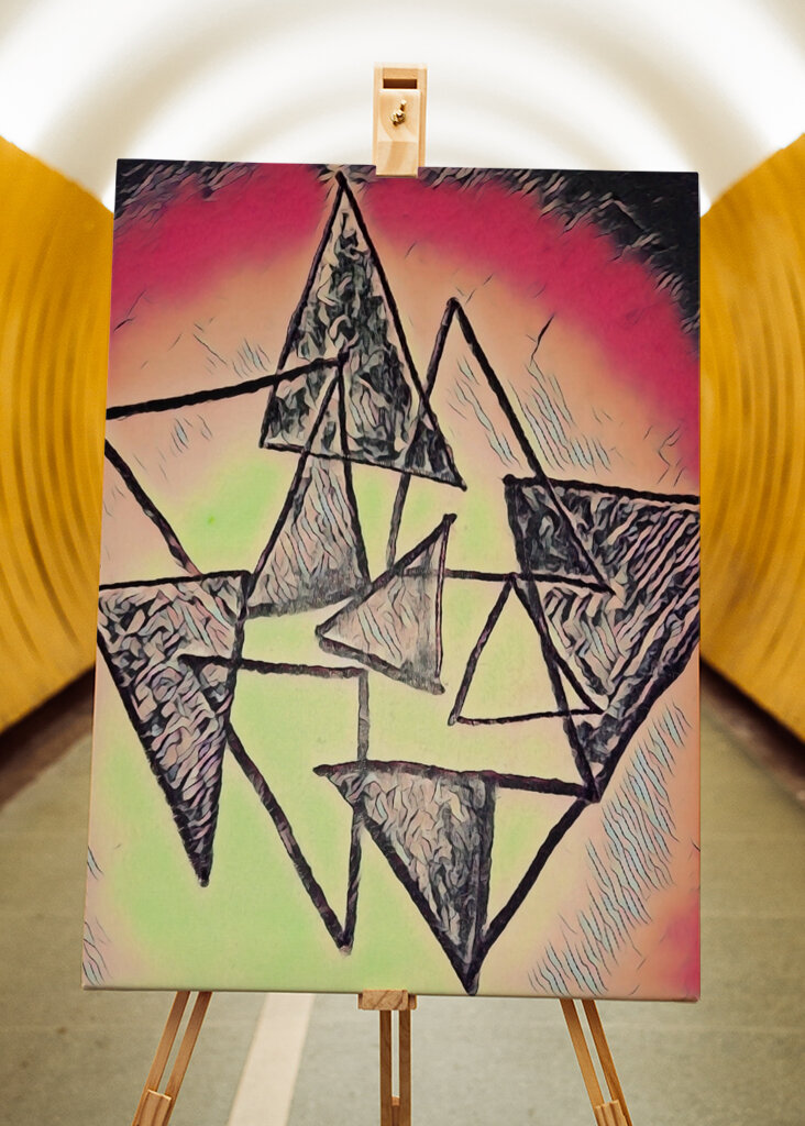 Space and time abstract art