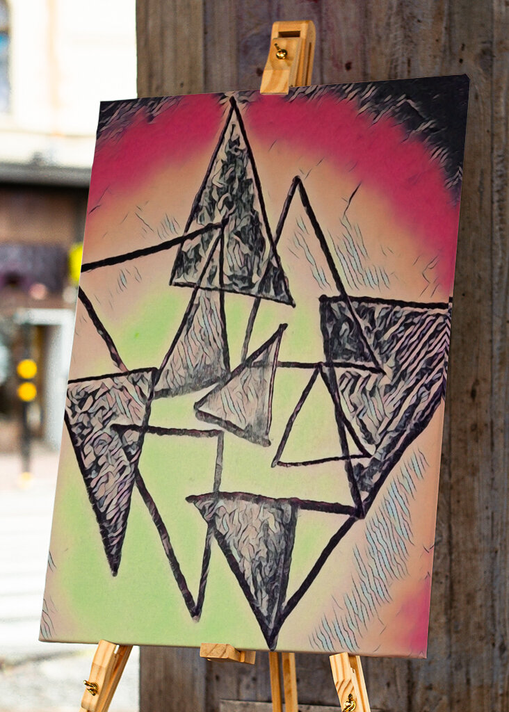 Space and time abstract art