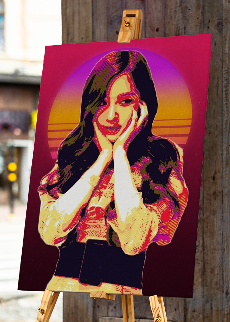 Rose blackpink retro art