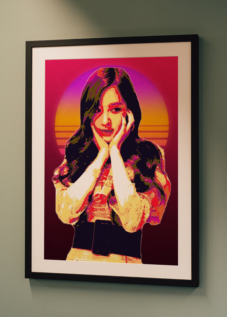 Rose blackpink retro art