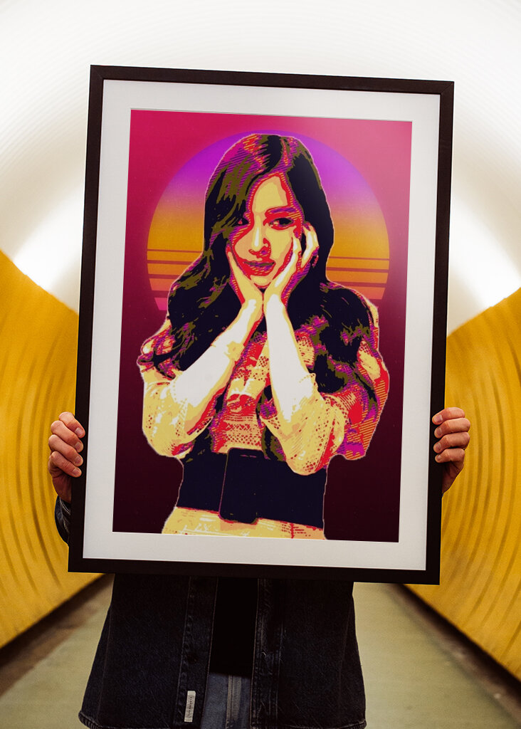 Rose blackpink retro art