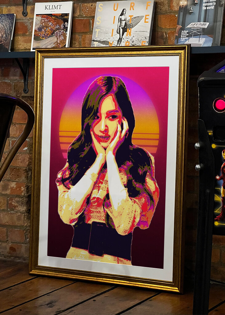 Rose blackpink retro art