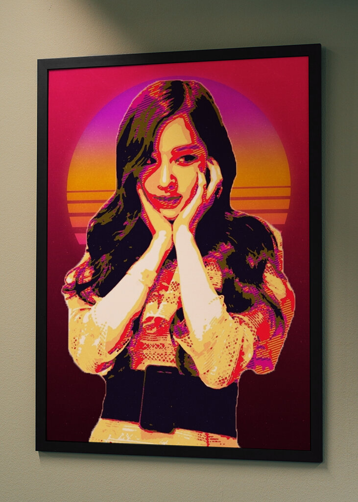 Rose blackpink retro art