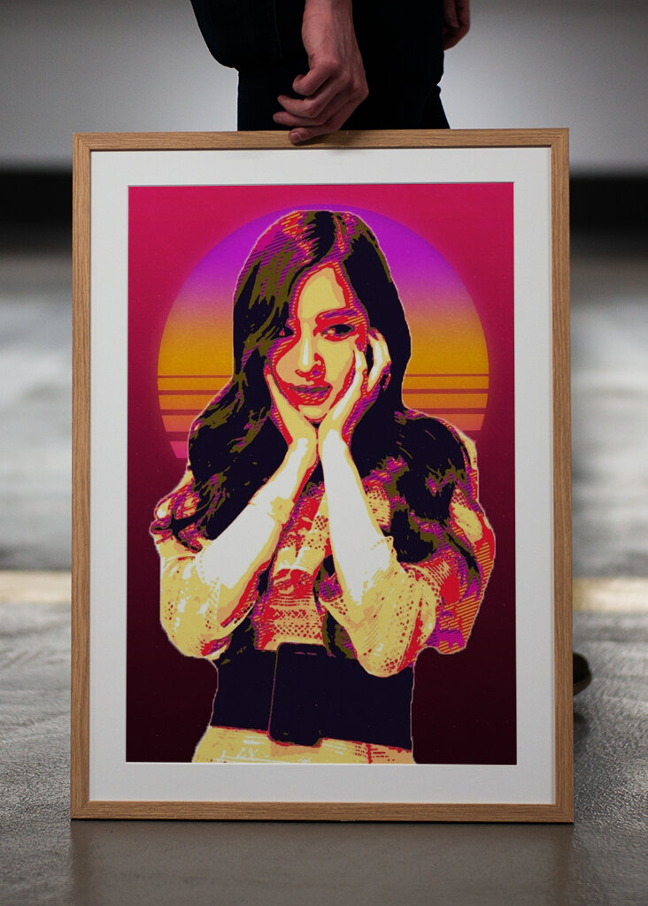 Rose blackpink retro art