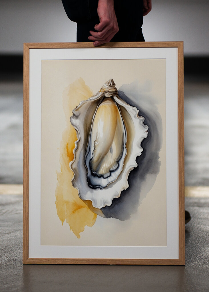 Akvarell/vattenfärgs Ostron