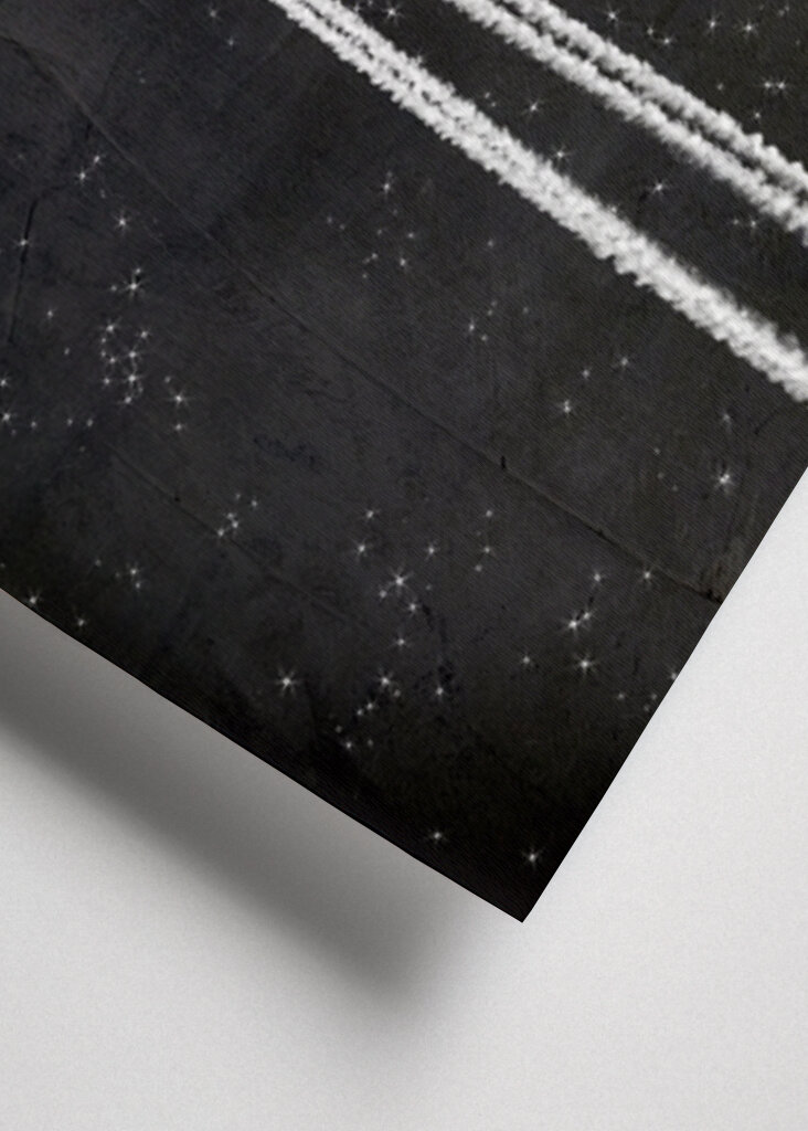 Air Plane And Starry Sky