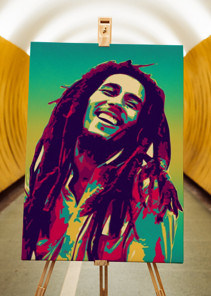 Bob Marley Retro Kunst