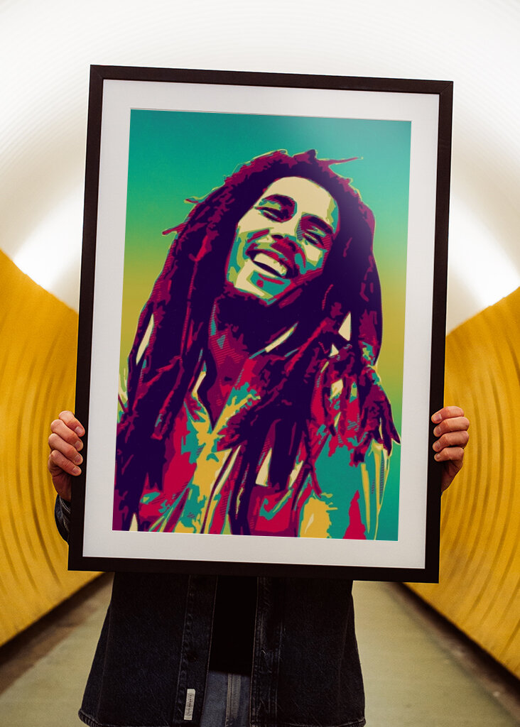 Bob Marley Retro Kunst