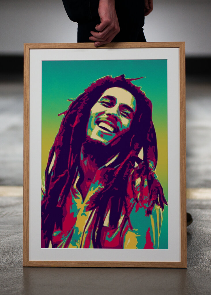 Bob Marley Retro Kunst