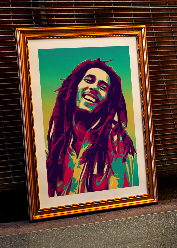 Bob Marley Retro Kunst