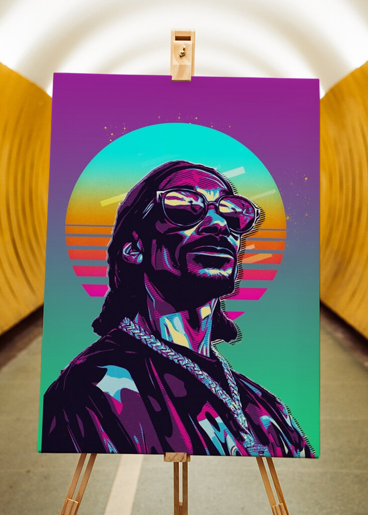 Snoop Dogg retro art
