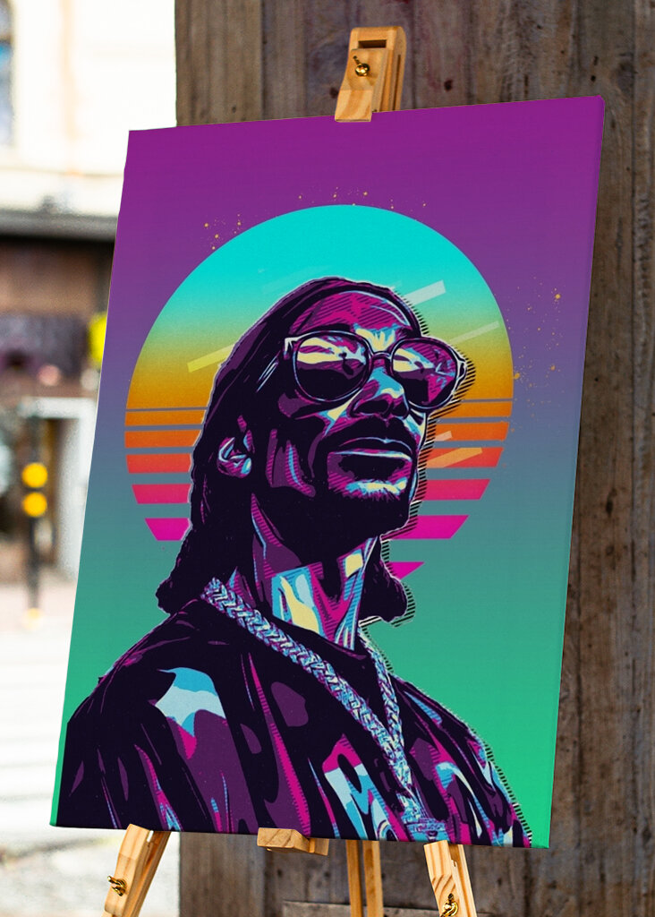 Snoop Dogg retro art