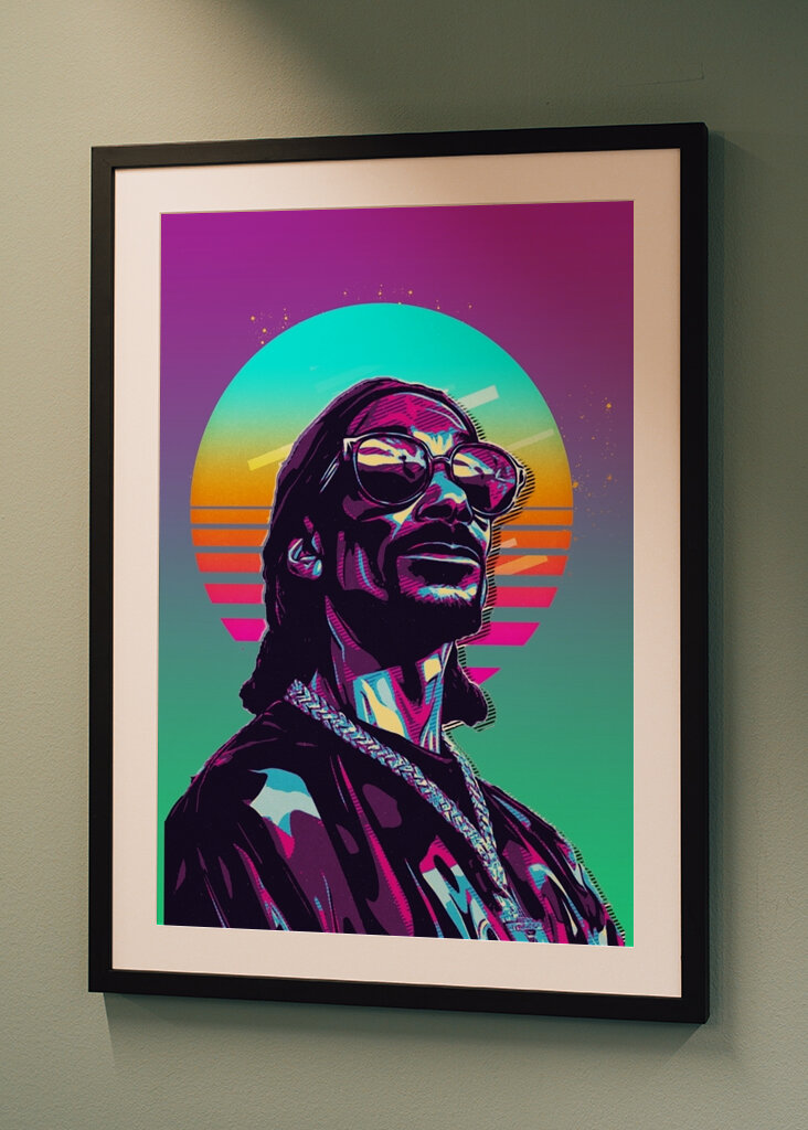 Snoop Dogg retro art