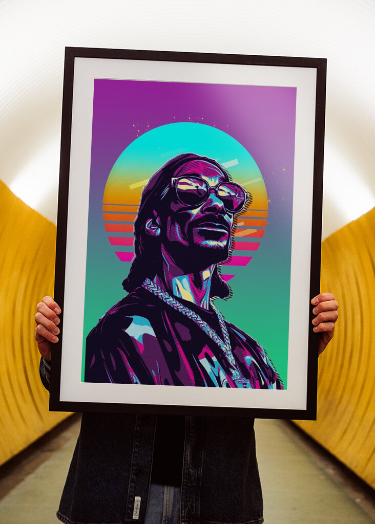 Snoop Dogg retro art
