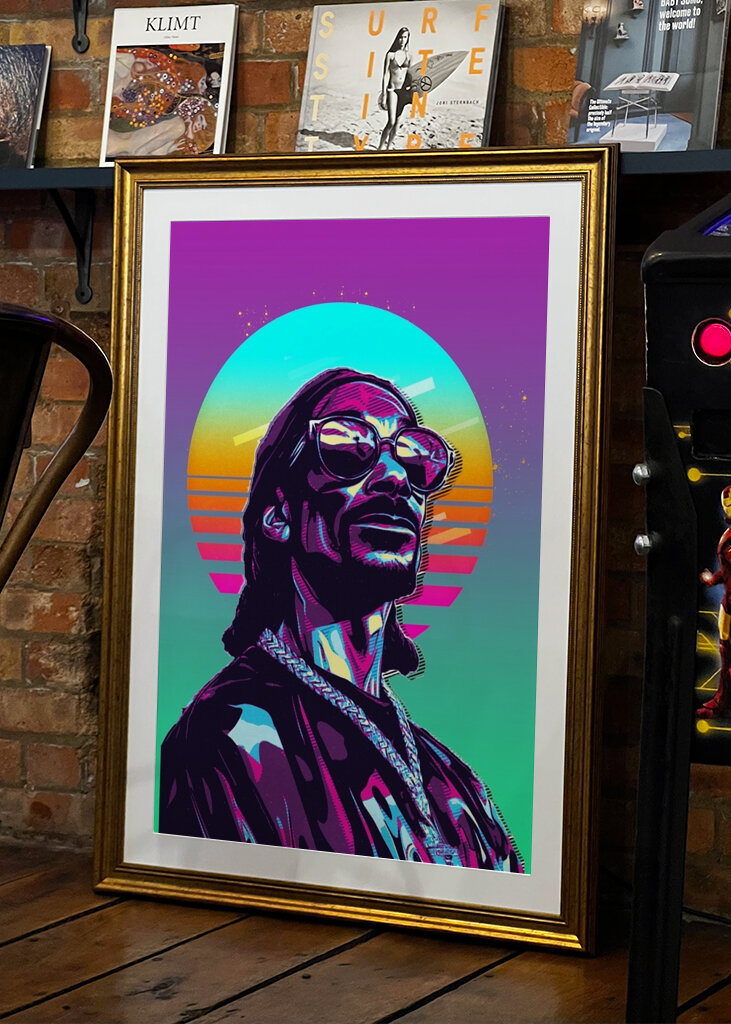 Snoop Dogg retro art