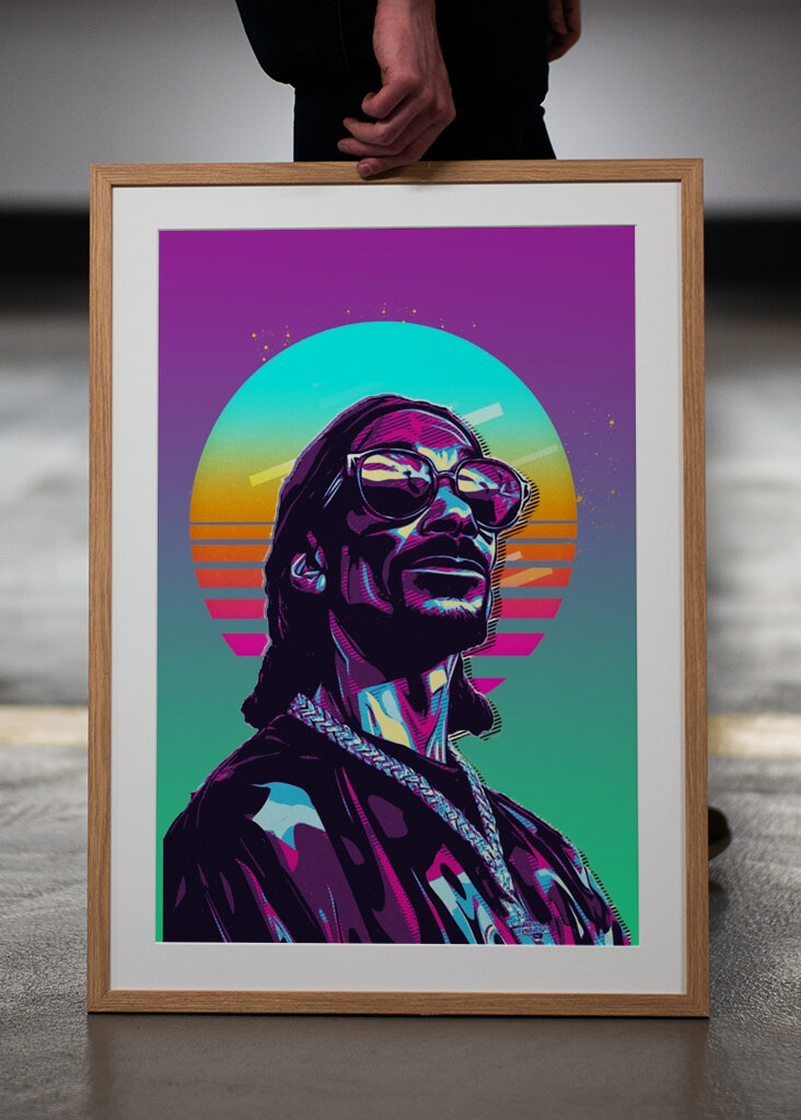 Snoop Dogg retro art