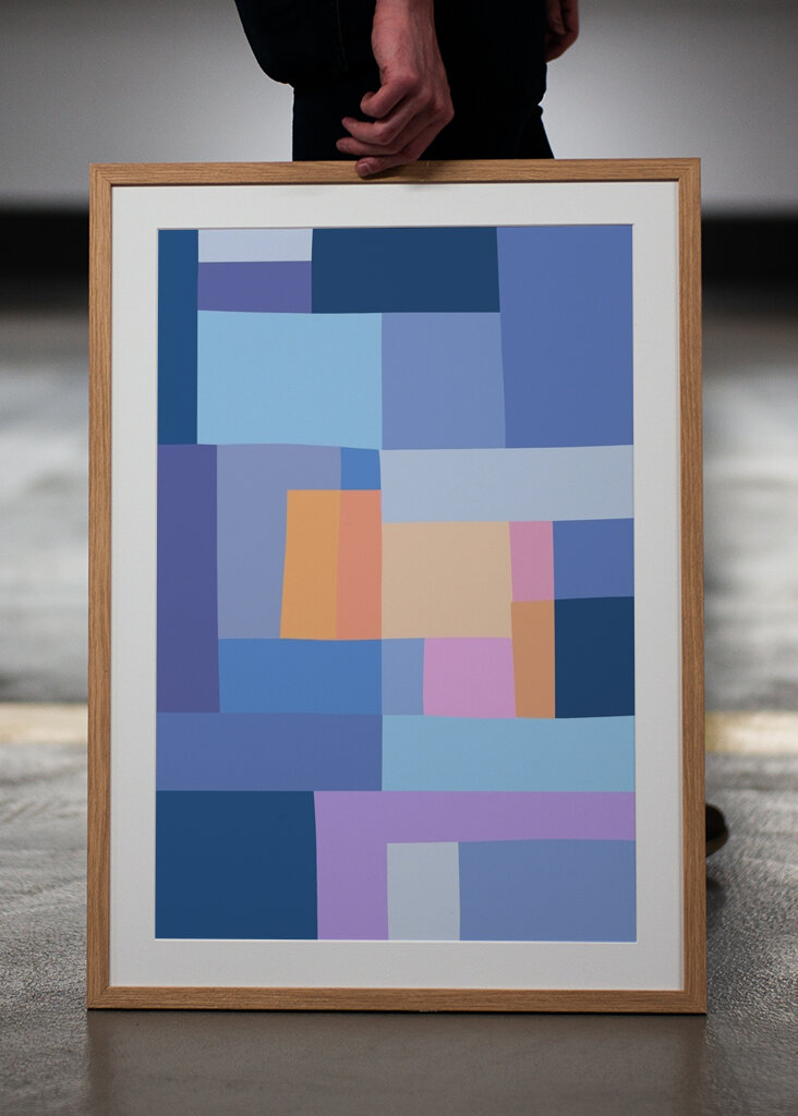 Mosaik Stekar 4 | Blå lila