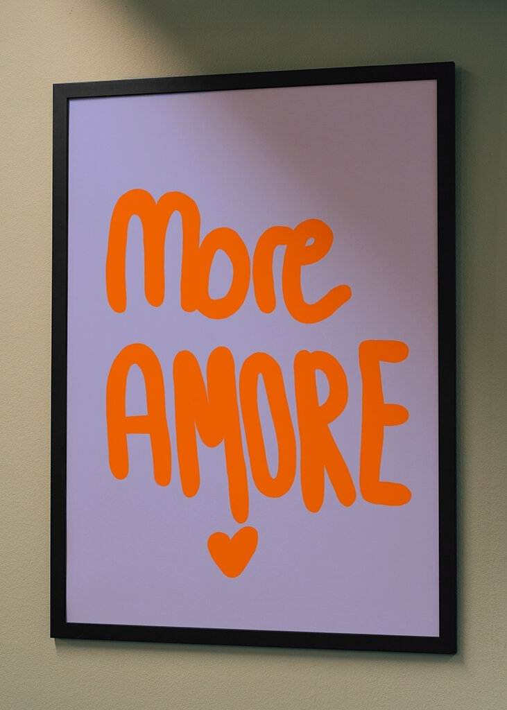 More Amore Orange Flieder Poster von Ute Arnold | Printler More Amore Orange Flieder Poster von Ute Arnold | Printler
