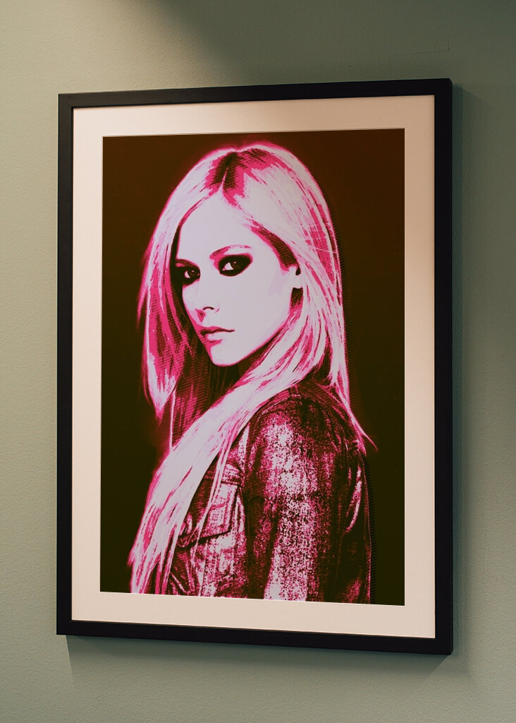 Avril Lavigne retro art