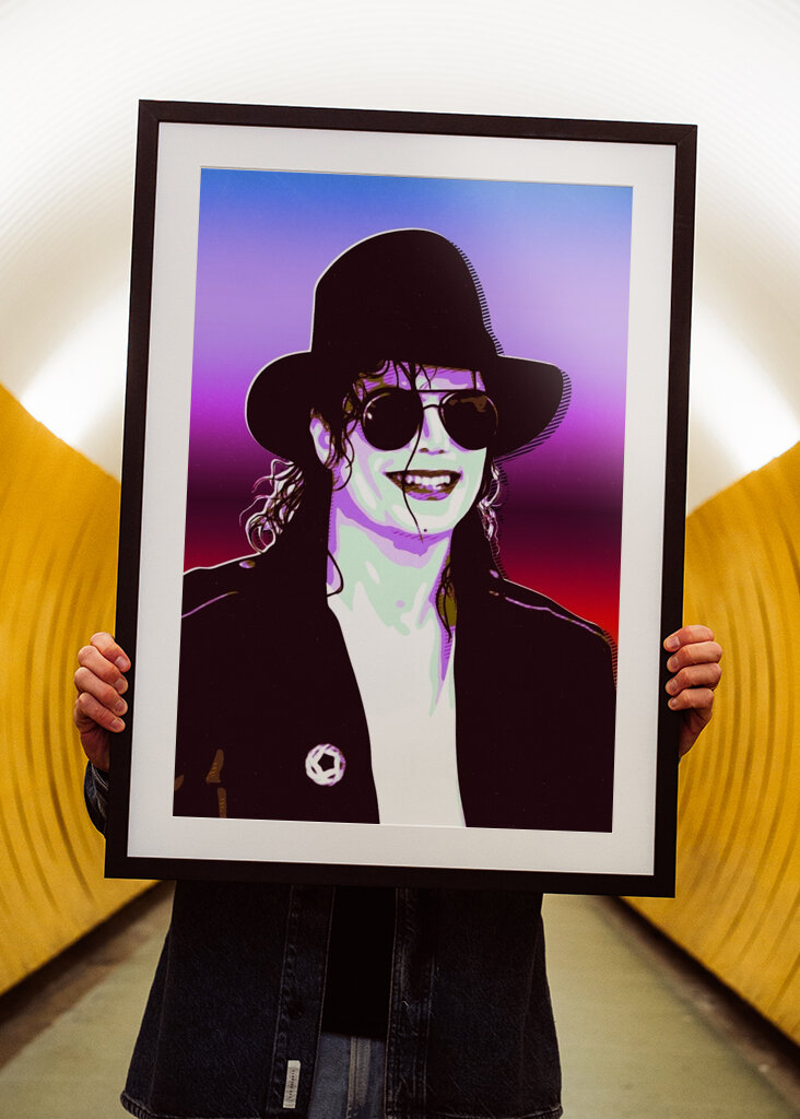 michael jackson retro art