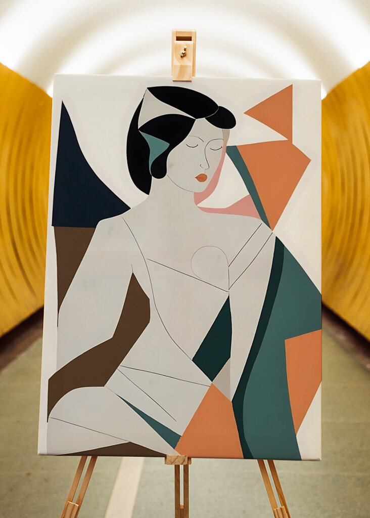 Abstraktní malba o ženách