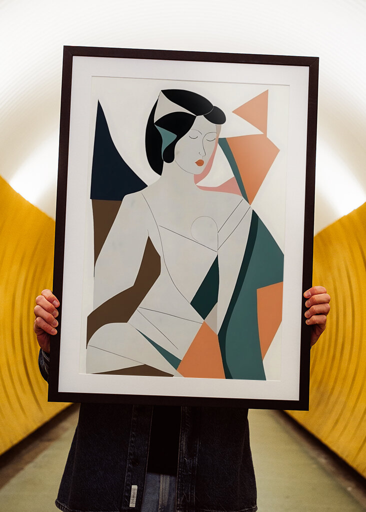 Abstraktní malba o ženách