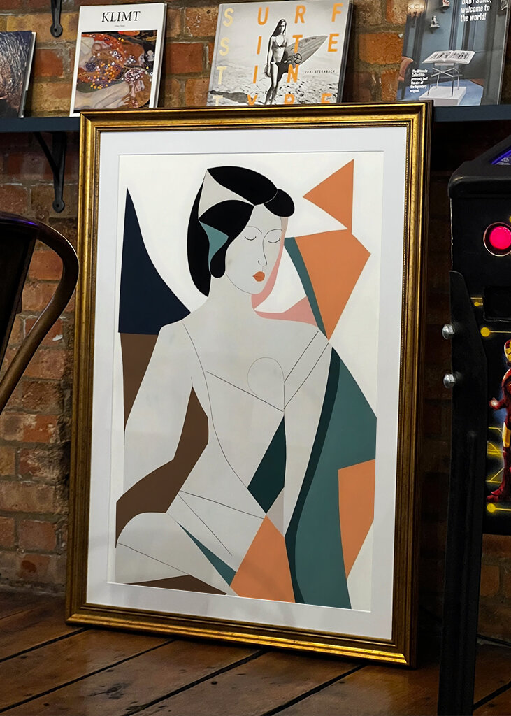 Abstraktní malba o ženách