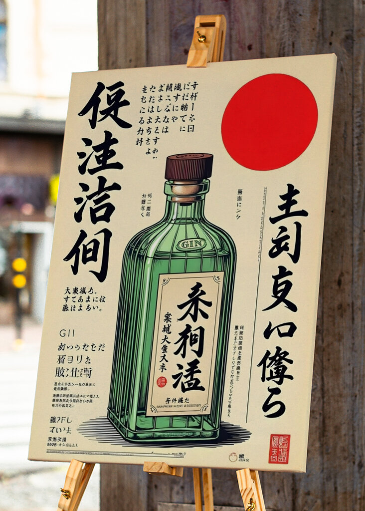 Flaske japansk gin