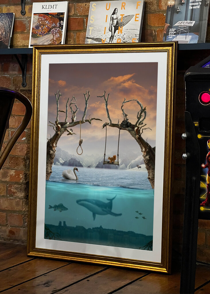 Het landschap van de fantasie met dieren