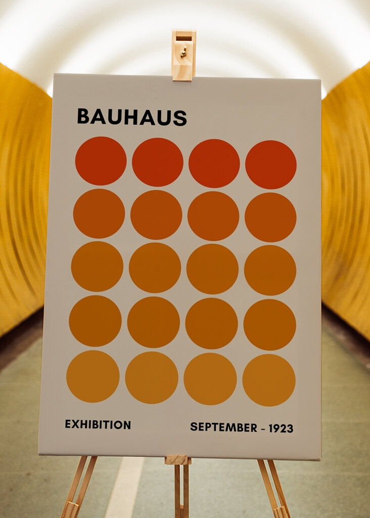 Bauhaus Orange Dots